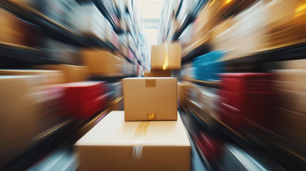 Schrenzpapier schützt Kartons bei schneller Lagerlogistik