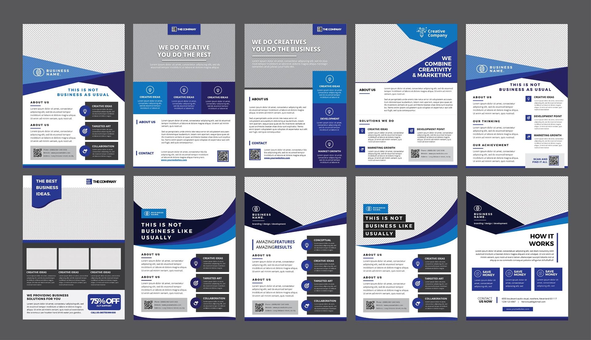 Verschiedene Flyer im Corporate Design | Blöcke bedrucken lassen